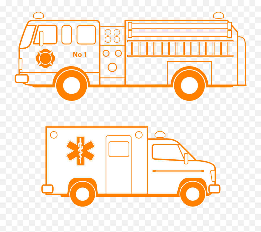 Download Fire Truck Clipart Ems - Ambulance Clipart Black And White Emoji,Fire Truck Emoji