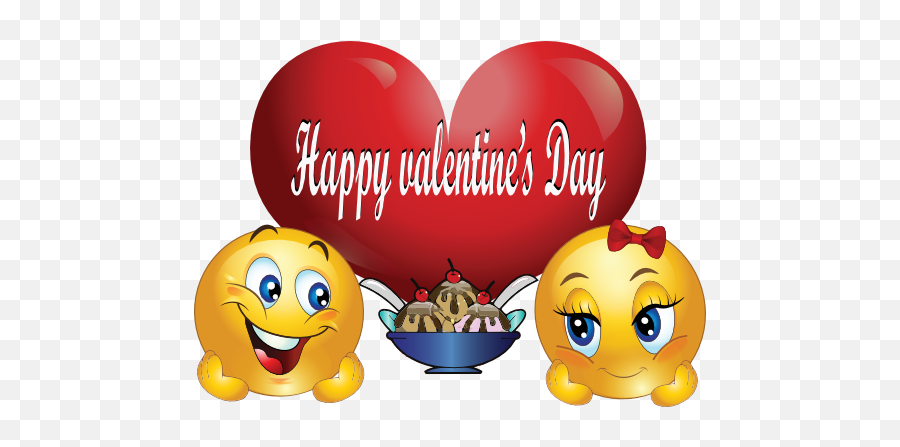 Happy Valentine Smiley Emoticon Clipart I2clipart - Love Emoji With Chocolates,Happy Thanksgiving Emoticon
