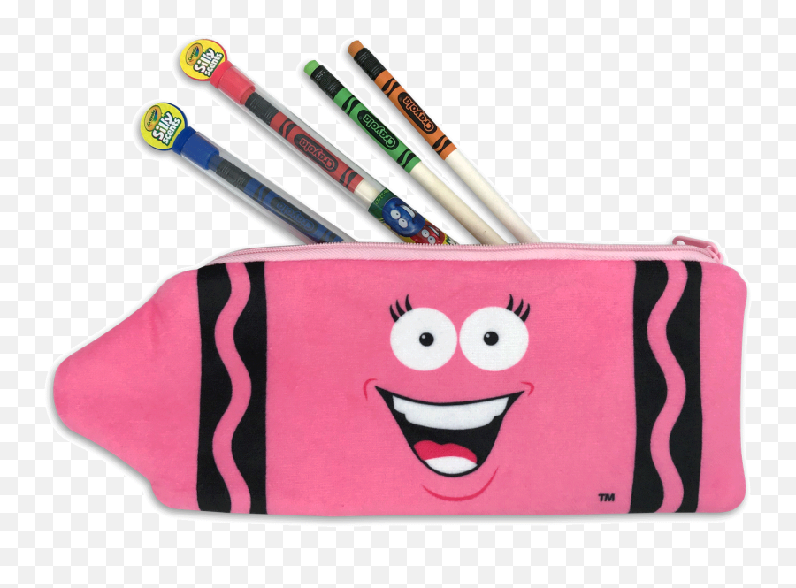 Crayola Plush Pencil Pouches - Smiley Emoji,Pencil Emoticon