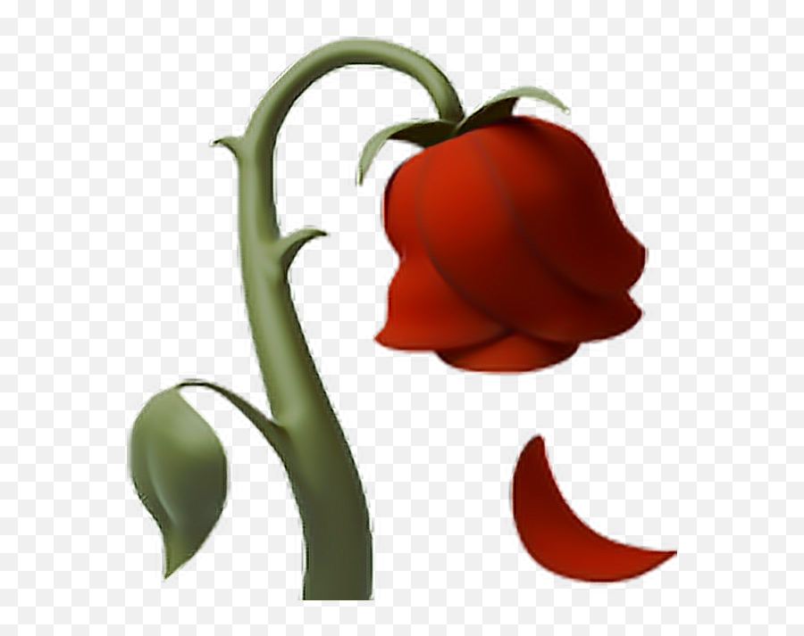 Flower Emoji Clipart - Iphone Dead Rose Emoji,Cherry Blossom Emoji