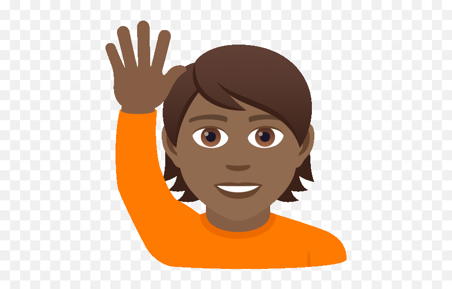 Raising Hand Joypixels Gif - Emoji,Raise Hand Emoji