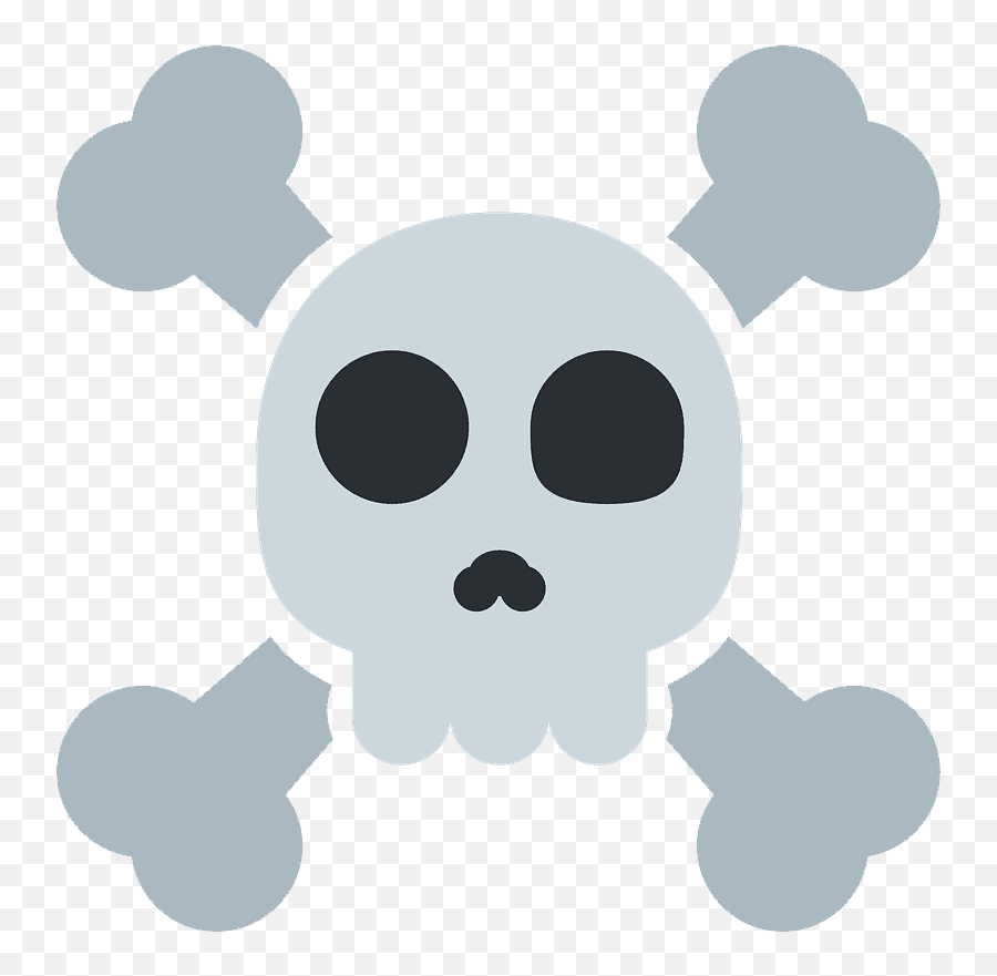 Skull And Crossbones Emoji Clipart - Skull Crossbones Emoji,New Emojis 12.1