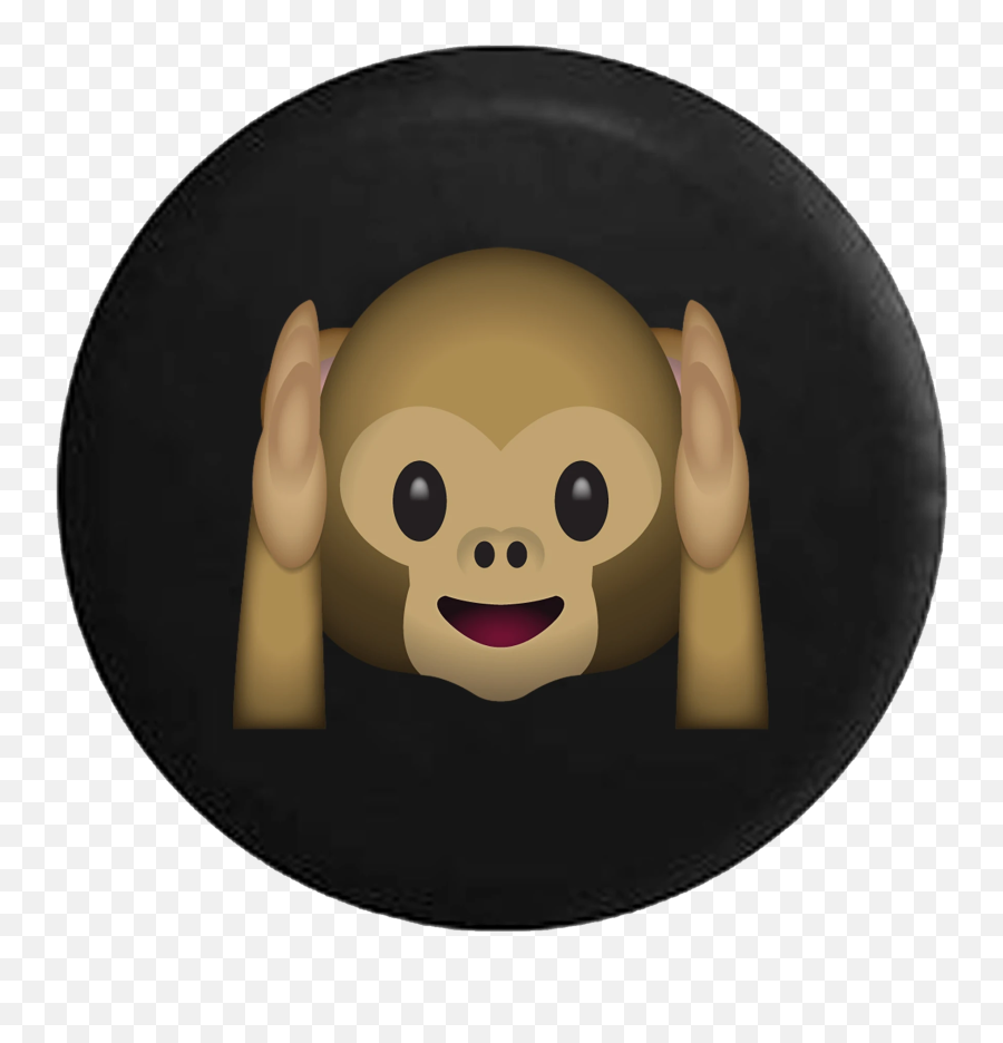 Text Emoji Hear No Evil Monkey Jeep Camper Spare Tire Cover Custom Size - Louis Xvi King Of France,See No Evil Emoji