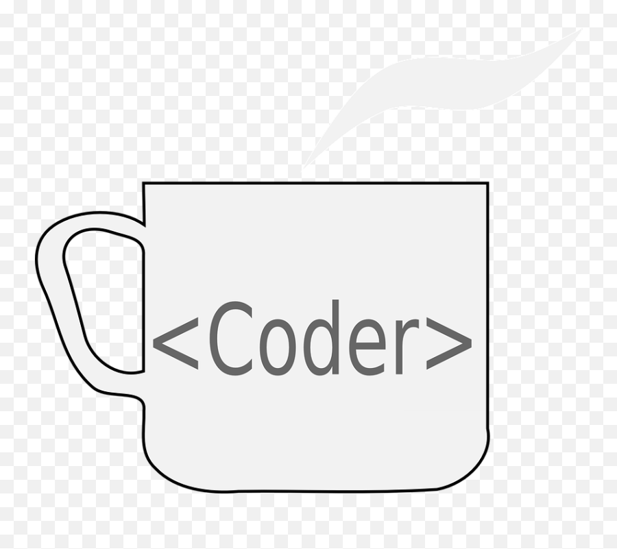 Cup Coffee Coder - Graphic Design Emoji,8 Bit Emoji
