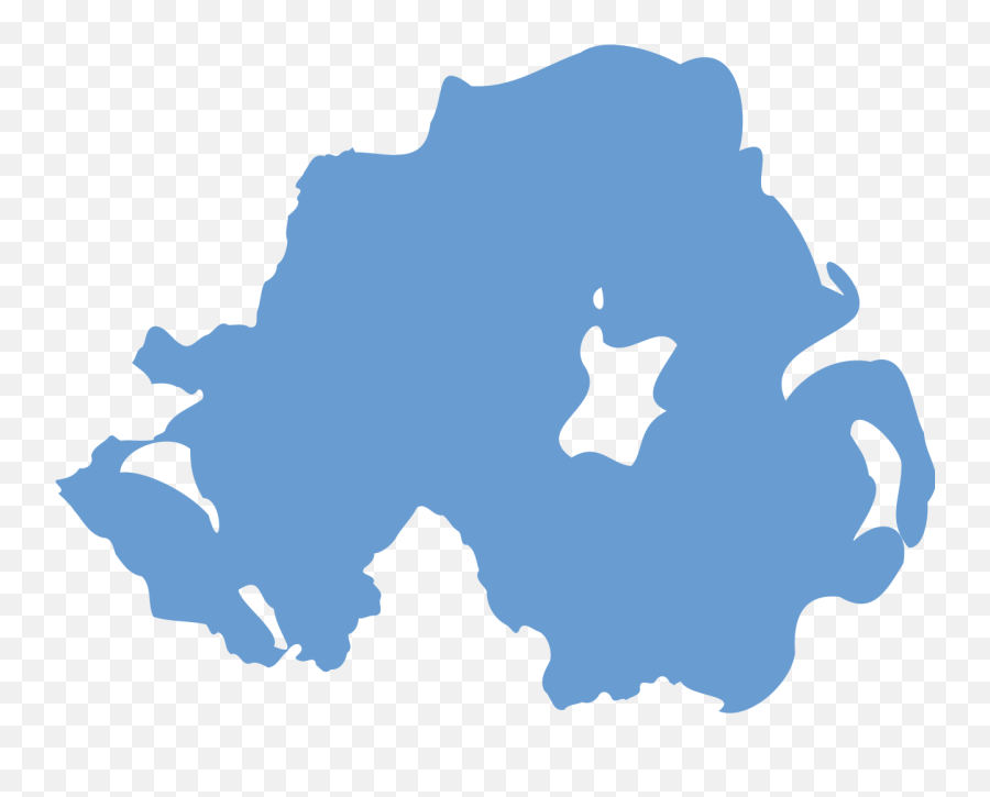 Northern Ireland Outline In Blue - Religion In Ireland 2017 Emoji,John Lennon Emoji