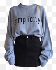 Outfit Blue Grunge Grungetheme - Fashion Emoji