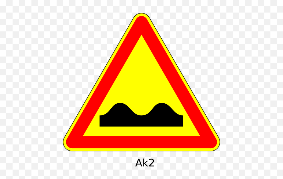 Vector Image Of Bumpy Road Triangular - Signs That Warn Us From Danger Emoji,Traffic Light Caution Sign Emoji