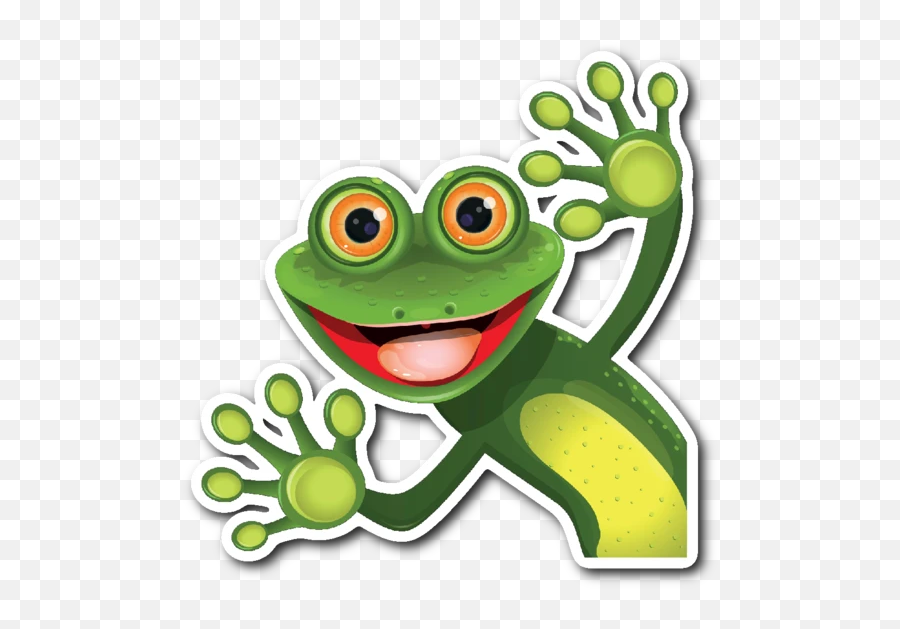 X Die Cut Vinyl Stickers - Clipart Frog Emoji,Frog Coffee Mug Emoji