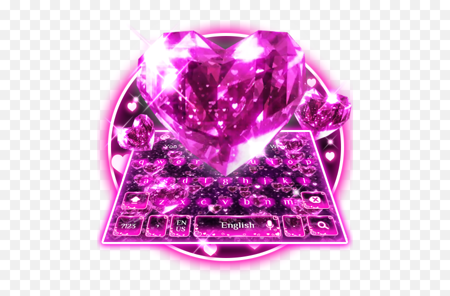 Pink Diamond Hearts Keyboard - Diamond Emoji,Pink Diamond Emoji