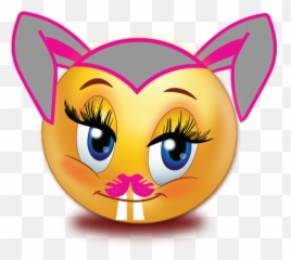 Rabbit Girl Halloween Costume Emoji - Smiley Thumbs Up Clipart