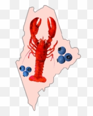 Maine State Barharbor States Lobster Blueberries State - Clip Art Emoji,Lobster Emoji