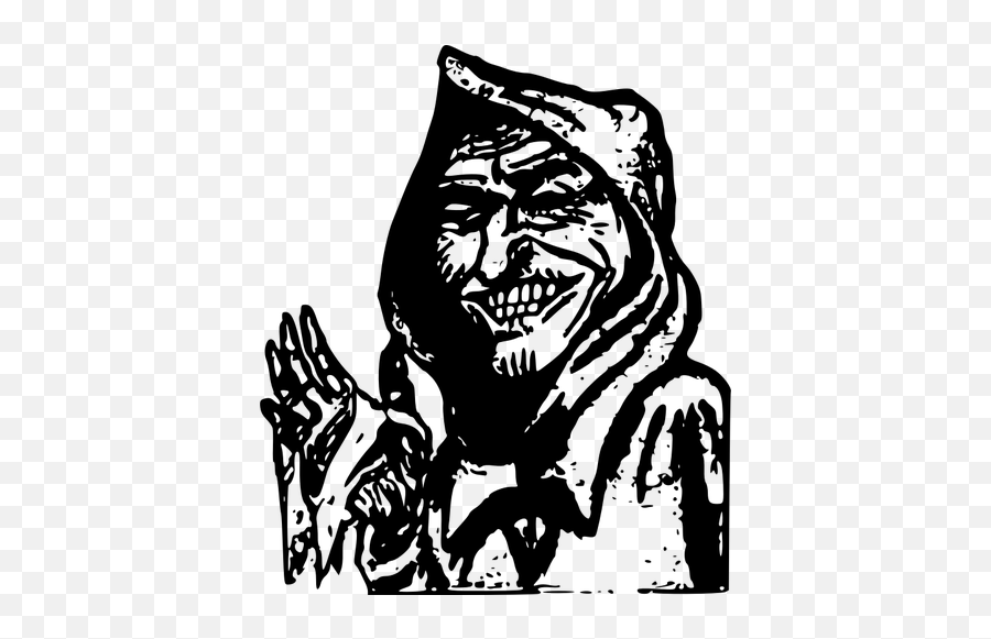 Vector Illustration Of Evil Devil Man - Scary Old Man Clipart Emoji,Grim Reaper Emoji