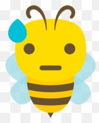 Free Emoji Bee Cartoon Sweat Png With - Animadas Imagenes De Enojo,Sweating Laughing Emoji
