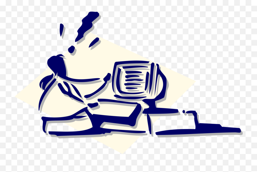 Vector Illustration Of Office Worker - Clip Art Emoji,Overworked Emoji