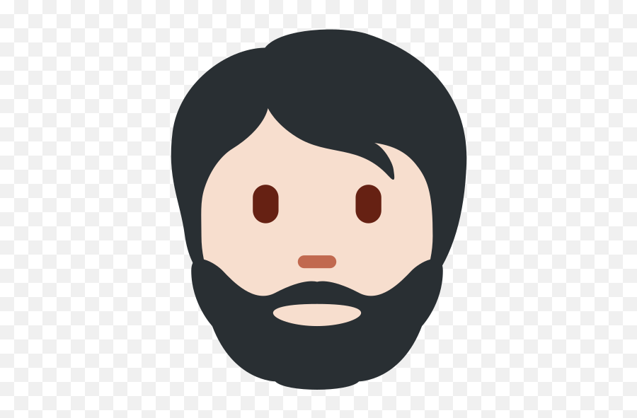 Man Light Skin Tone Beard Emoji - Hombre Con Barba Dibujo Animado,Ud83c Emoji