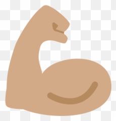 Flexed Biceps Emoji Clipart Free Download Transparent Png - Muscle Png,Yawn Emoji
