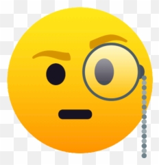 Face With Monocle Joypixels Gif - Animated Emoji
