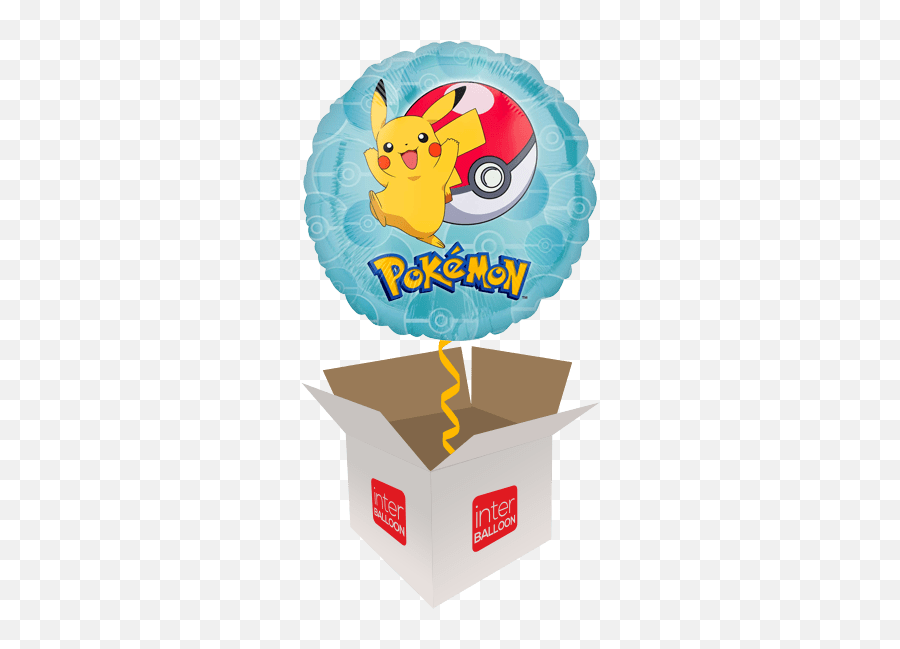 Spitalfields Helium Balloon Delivery In A Box Send - Pokemon Foil Balloon Emoji,Pokeball Emoji