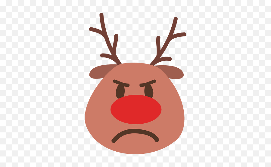 Angry Reindeer Face Emoticon 42 - Do Not Enter Christmas Sign Emoji,Deer Emoji