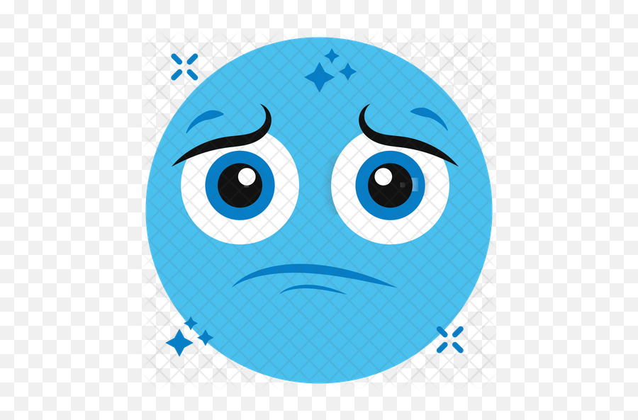 Worried Face Icon - Blessed Emoji Face Pink,Worried Emoticon
