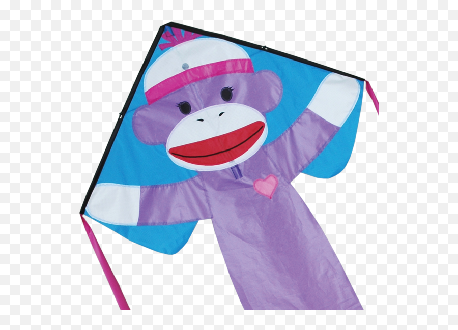 Girly Sock Monkey Easy Flyer Kite - Happy Emoji,Sock Monkey Emoji