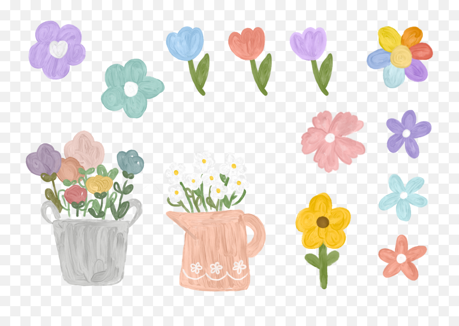 Flowers Garden Daisies Sticker By Sey - Sticker Emoji,Flower Emoji Vector