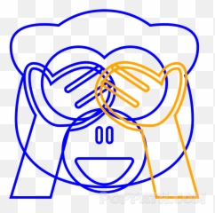 How To Draw A See No Evil Emoji - Emoji Para Dibujar,See No Evil Emoji