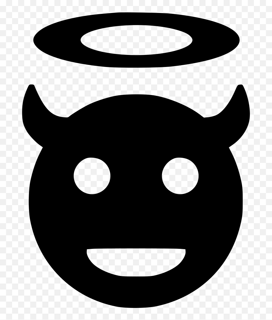 Angel Devil Face Smile God Hell Svg Png Icon Free Download - Hell Icon Png Emoji,Devil Emoticon
