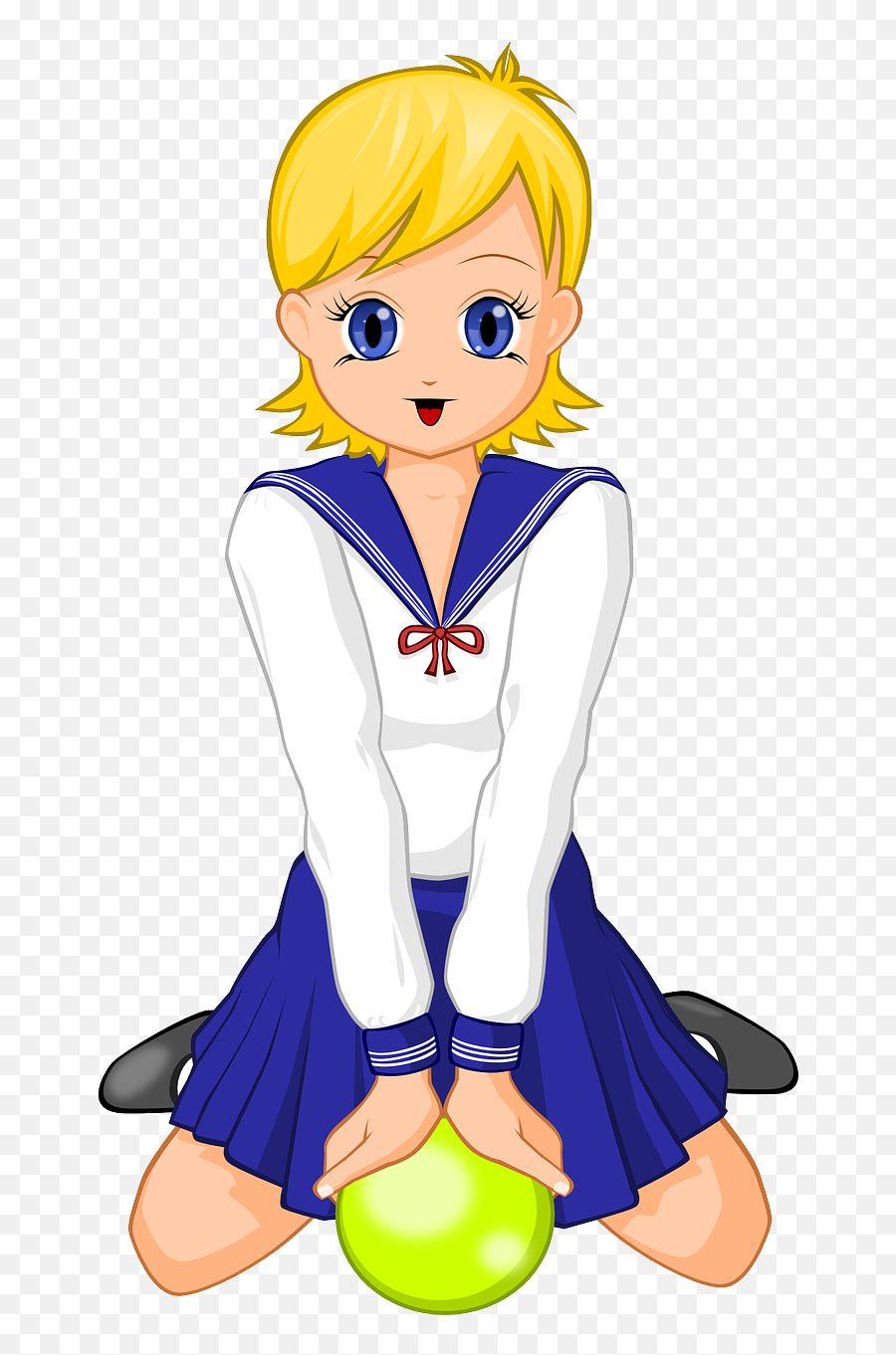 Schoolgirl Girl Blonde Young Teenager - Drawing Of Girls In School Uniform Anime Emoji,Blonde Hair Emoji