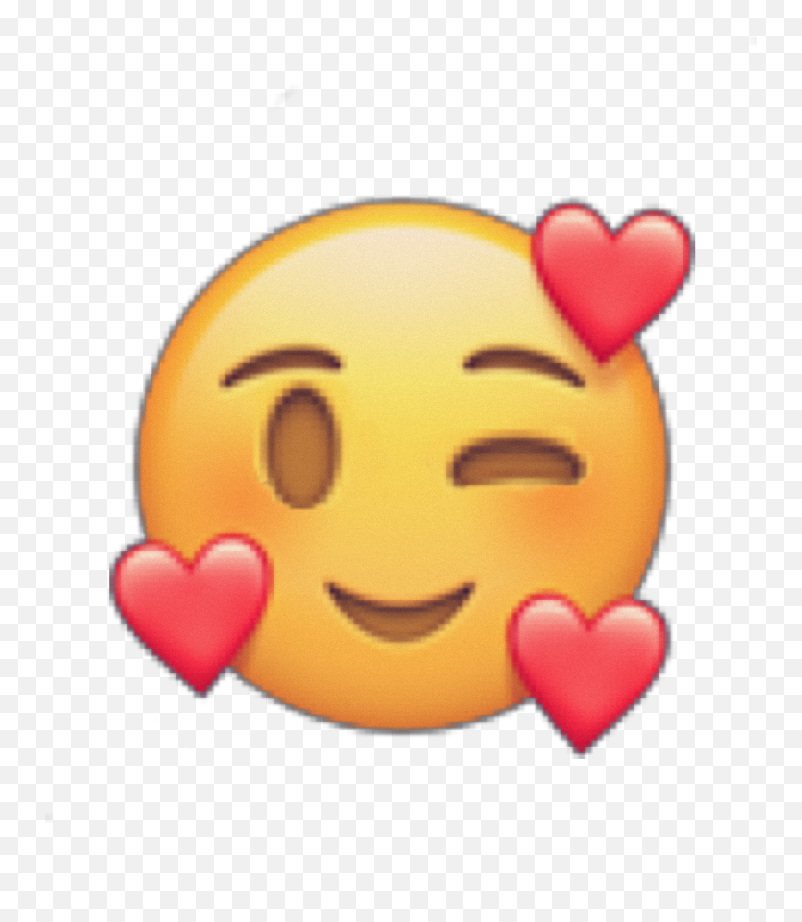 Emoji Customemoji Love Wink Hearts Soft - Smiling Face With 3 Hearts,Wink Wink Emoji