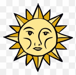 Black And White Flower Clipart - Sun Faces Emoji,Sweaty Emoji