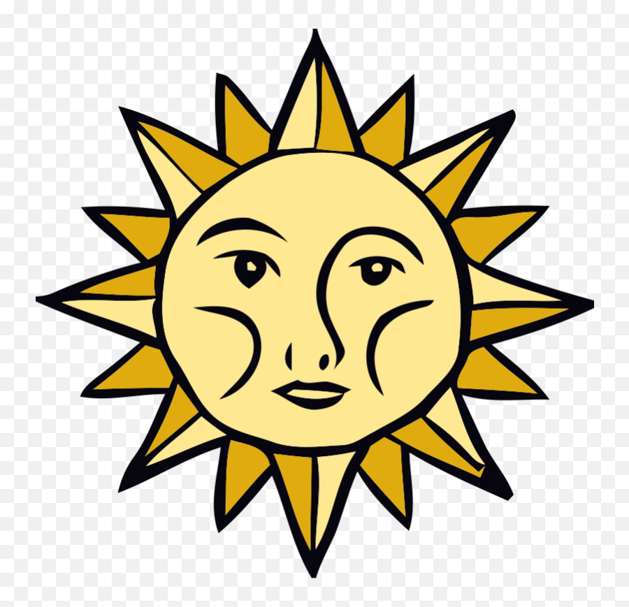 Black And White Flower Clipart - Sun Faces Emoji,Sweaty Emoji
