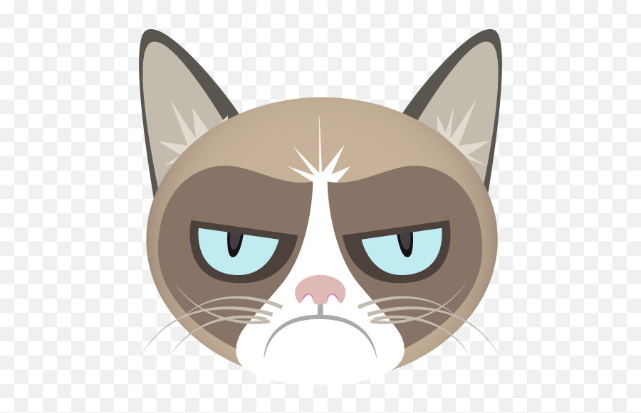 Grumpy Cat Clipart - Grumpy Cat Face Cartoon Emoji,Grumpy Cat Emoticon