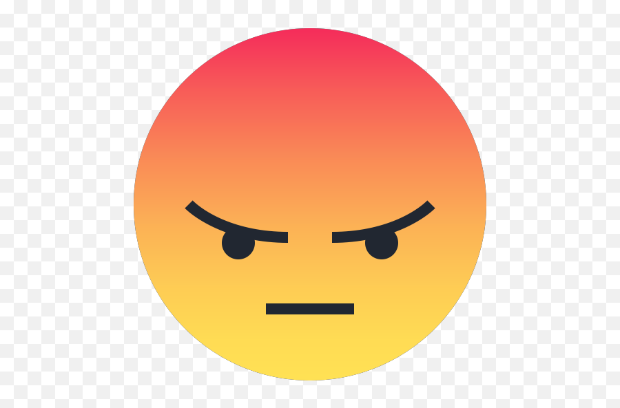 Angry Emoji Emoticon Reaction Sad Icon - Facebook Angry React Png,Angry Emo...