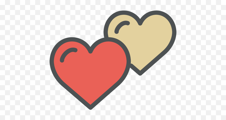Double Heart Free Icon Of Flat Line Valentine Icons - Imagens De Coração Duplo Emoji,Double Heart Emoji
