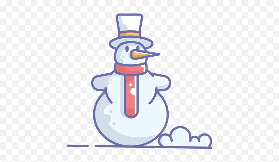 Cute Snowman White Hat Red Scarf - Cartoon Emoji,Scarf Emoji