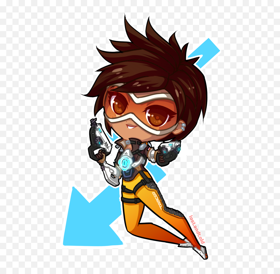 Library Of Tracer Overwatch Svg Black And White Library Png - Tracer Overwatch Chibi Emoji,Dva Emoji