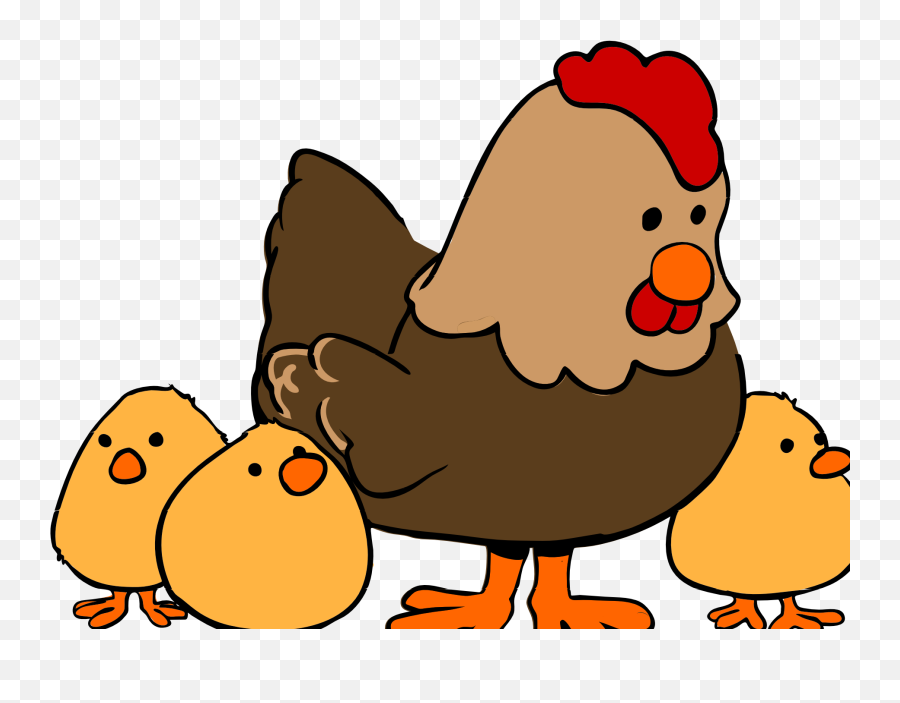Hen And Chicks Cartoon 4 Der 34 Hen And - Mother Hen Clip Art Emoji,Hen Emoji