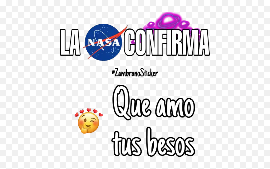 La Nasa Confirma Stickers For Whatsapp - Nasa Emoji,Emoticon Beso