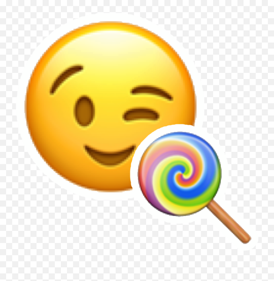 Winky Face Emoji Png Transparent Png - Iphone Lollipop Emoji Png,Sweating Laughing Emoji