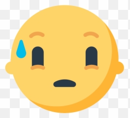 Sad But Relieved Face Emoji Clipart Free Download - Emoji De Tranquilidad,Emoji Triste Png