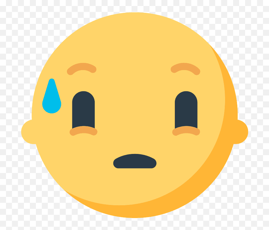 Sad But Relieved Face Emoji Clipart Free Download - Emoji De Tranquilidad,Emoji Triste Png