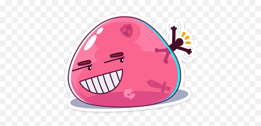 Telegram Sticker 3 From Collection Slime - Happy Emoji,Emoji Slime