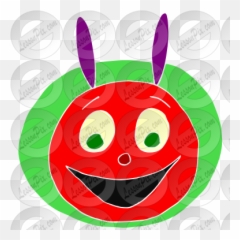 Caterpillar Stencil for Classroom Therapy Use - Great Head Open Mouth Clipart Emoji