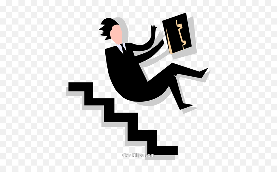 Download Hd Man Falling Down Stairs Royalty Free Vector Clip - Spiral Model Strengths And Weaknesses Emoji,Stairs Emoji