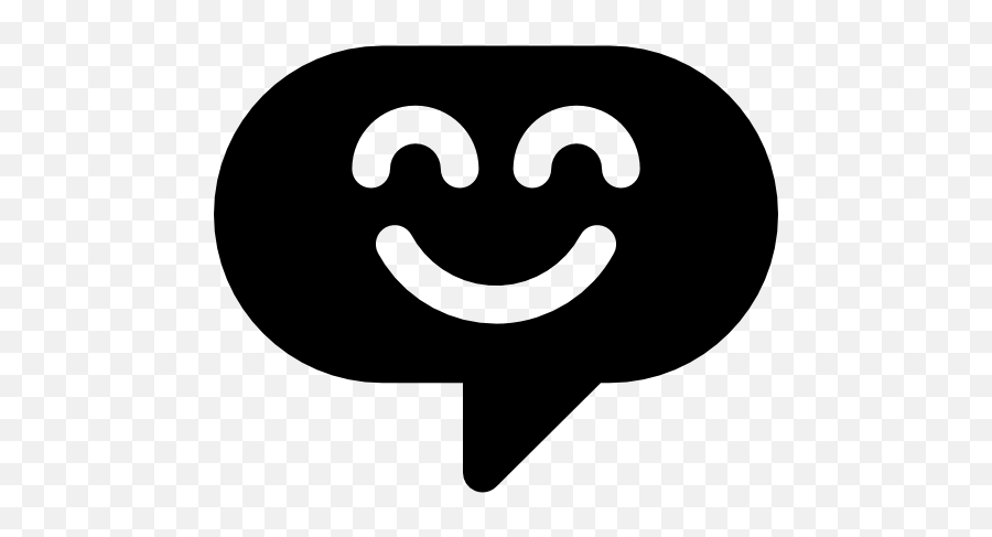 Chat Speech Bubble Emoticon Smiley - Happy Face Bubble Icon Emoji,Chat Emoticon