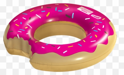 Strawberry Donut Swimming Pool - Pool Float Png Emoji,Emoji Floaties