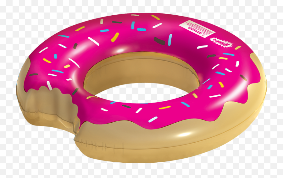 Strawberry Donut Swimming Pool - Pool Float Png Emoji,Emoji Floaties