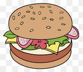 Really Easy Drawing Tutorial - Burger In Cartoon Emoji