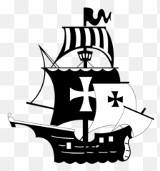 Pirate Ship Clipart Black And White Free - Pirate Ship Clip Art Emoji,Ship Emoji